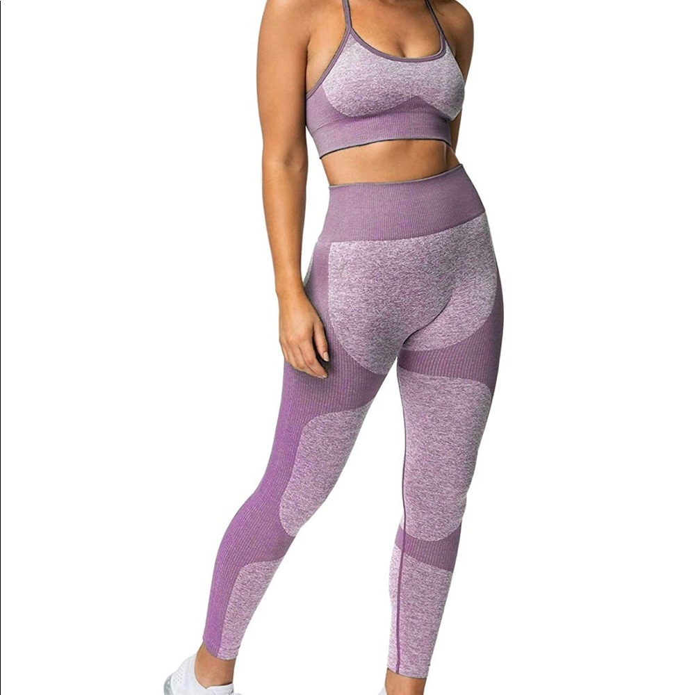 Magenta Sports Bra & Leggings Set